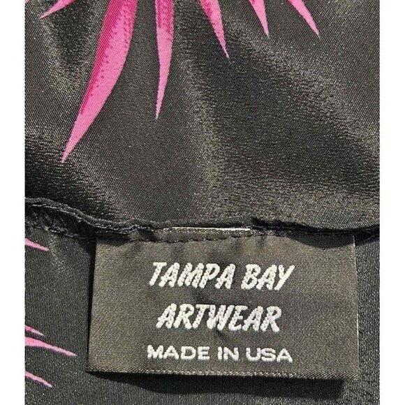 Tampa Bay Artwear Sleeveless Floral Hawaiian Style Tie Back Maxi Dress Sz L - Picture 4 of 5